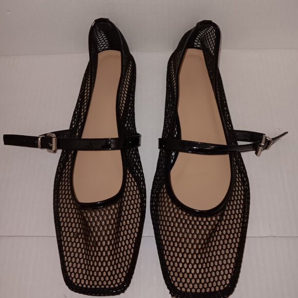 Shoes - MESH MARY JANE BALLET FLATS